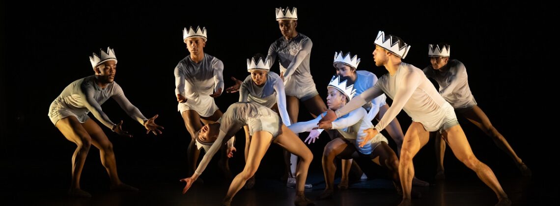 Cassa Pancho’s Ballet Black in If At First, choreographed by Sophie Laplane. Dancers (L-R): Bhungane Mehlomakulu, Elijah Peterkin, Megan Chiu, Taraja Hudson, Acaoã De Castro, Isabela Coracy, Helga Paris-Morales, Ebony Thomas & Love Kotiya Photography by ASH.