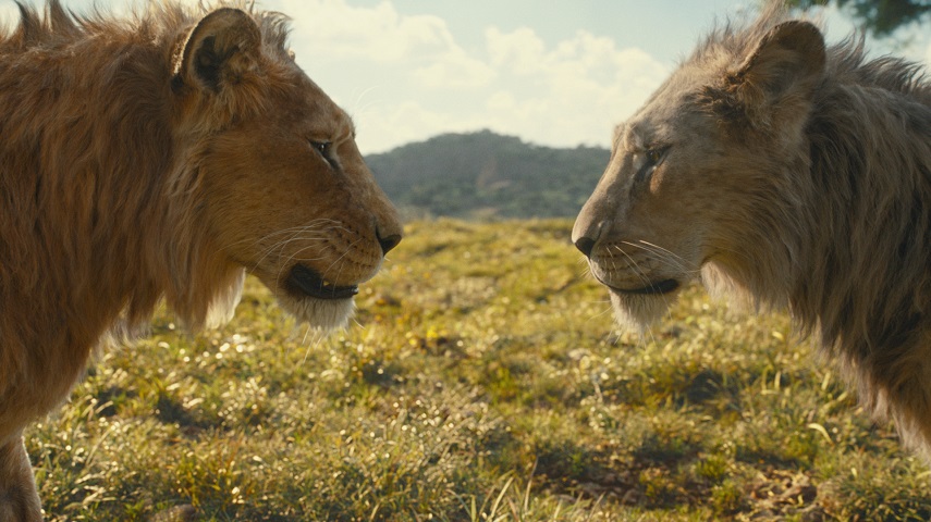 Mufasa (voiced by Aaron Pierre) and Taka (voiced by Kelvin Harrison Jr.) in Disney’s live-action MUFASA: THE LION KING.