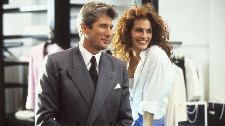 Richard Gere and Julia Roberts in Pretty Woman.