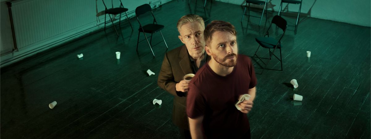 Jack Lowden and Martin Freeman in The Fifth Step.