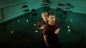 Jack Lowden and Martin Freeman in The Fifth Step
