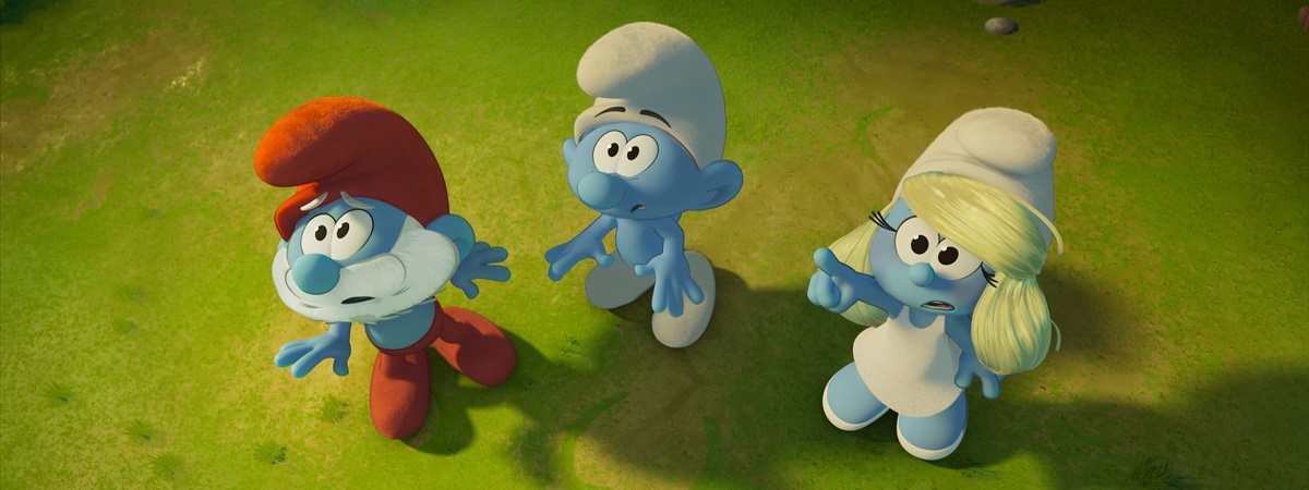 John Goodman, James Corden Rihanna star in Smurfs.