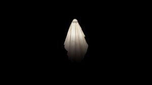 An image of a ghost in a promotional image for Maybe a Ghost Story by Daniel Kitson