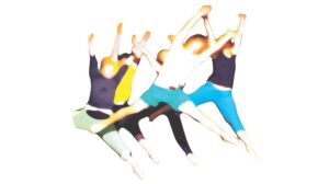 An illustration of a group of young people dancing.