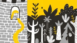 Bethan Woollvin's illustration from her book Rapunzel.