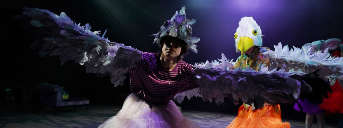 Young people dressed as birds in a photography from Gala Durham's Play In A Week.
