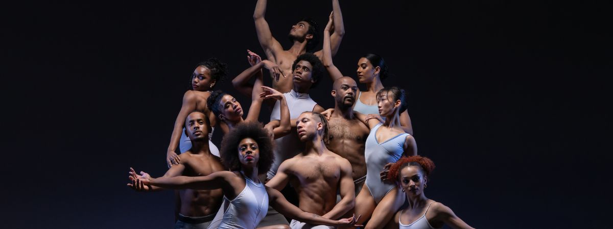 Cassa Pancho’s Ballet Black Company - From top centre, clockwise: Love Kotiya, Acaoã De Castro, Bhungane Mehlomakulu, Mikayla Issacs, Megan Chiu, Ruby Runham, Ebony Thomas, Isabela Coracy, Helga Paris Morales, Elijah Peterkin & Taraja Hudson.

Photography by ASH