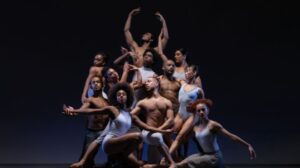 Cassa Pancho’s Ballet Black Company - From top centre, clockwise: Love Kotiya, Acaoã De Castro, Bhungane Mehlomakulu, Mikayla Issacs, Megan Chiu, Ruby Runham, Ebony Thomas, Isabela Coracy, Helga Paris Morales, Elijah Peterkin & Taraja Hudson. Photography by ASH