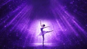A ballet dancer poses in a promotional image for Helen West Dance School's The Only Way Is Up.