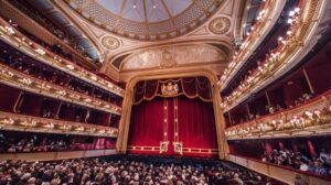 An image of an auditorium in a promotional still for the Royal Opera's Cosi fan Tutte.