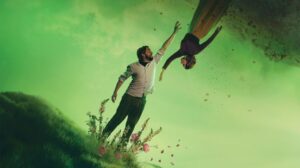 Two people reach beyond each other in a promotional image for English Touring Opera's Orpheus & Eurydice.