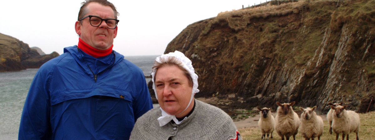 John Shuttleworth and Elma in a still from It's Nice Up North.